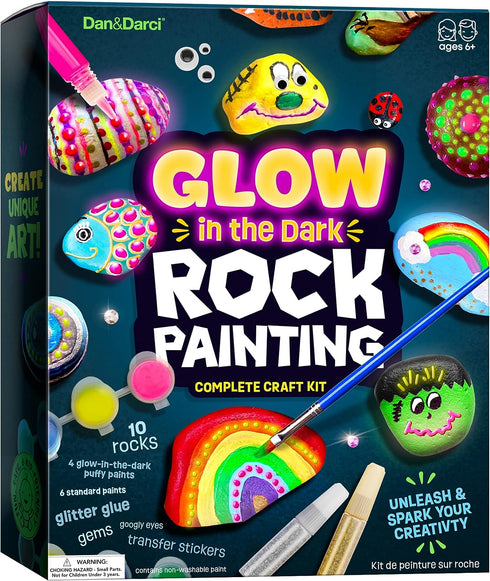 Kids Rock Painting Kit - Glow in The Dark